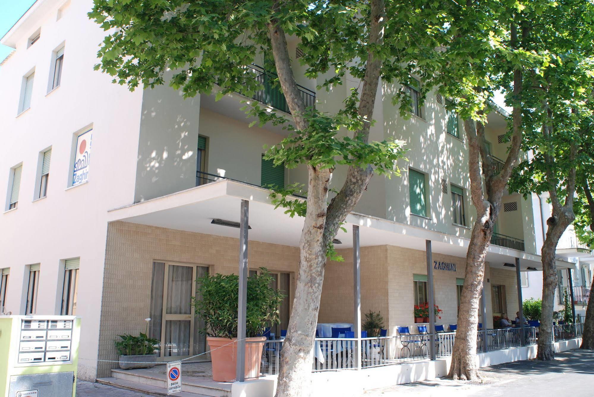 Hotel Zaghini Rimini Exterior foto